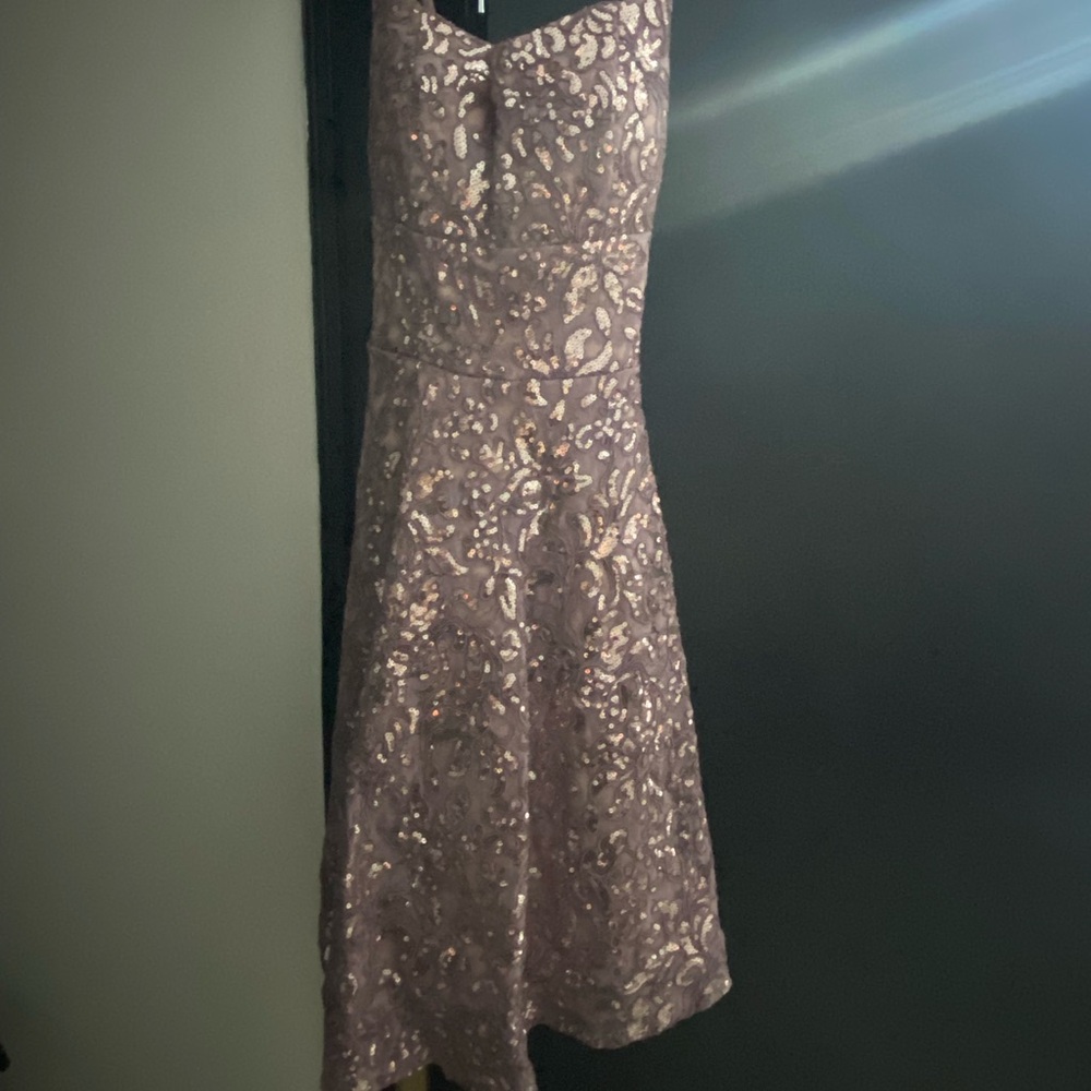 Pink and Gold sequins hoco dress